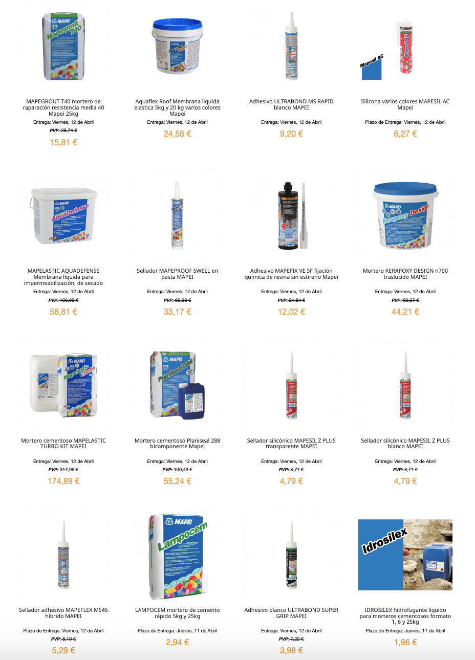 productos para la construcción Mapei